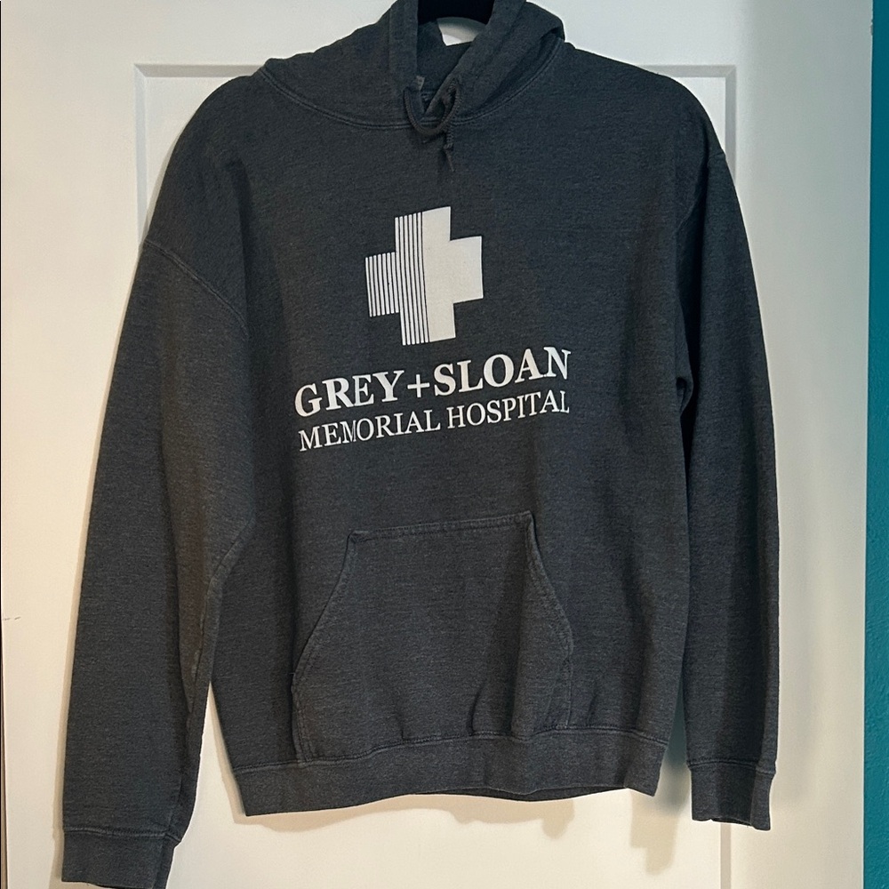 Grey + Sloan Memorial Hospital Gray Hoodie sz: medium